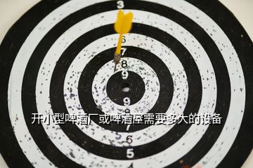 開(kāi)小型啤酒廠或啤酒屋需要多大的設(shè)備