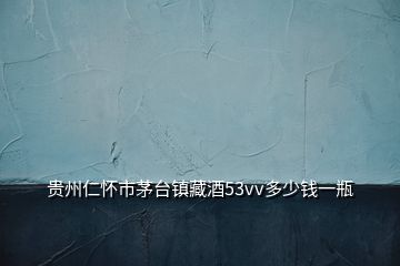 貴州仁懷市茅臺鎮(zhèn)藏酒53vv多少錢一瓶