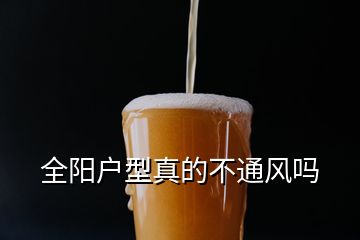 全陽戶型真的不通風嗎