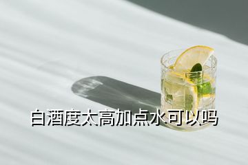 白酒度太高加點水可以嗎