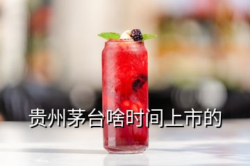 貴州茅臺(tái)啥時(shí)間上市的