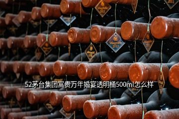 52茅臺集團(tuán)富貴萬年婚宴透明桶500ml怎么樣