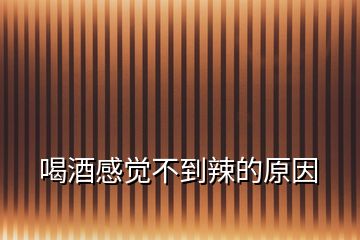 喝酒感覺(jué)不到辣的原因