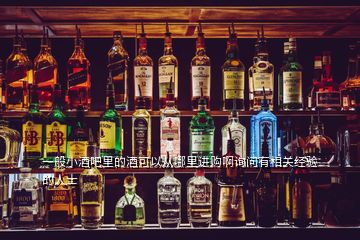 一般小酒吧里的酒可以從哪里進(jìn)購(gòu)啊詢問有相關(guān)經(jīng)驗(yàn)的人士