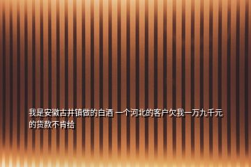 我是安徽古井鎮(zhèn)做的白酒 一個河北的客戶欠我一萬九千元的貨款不肯給