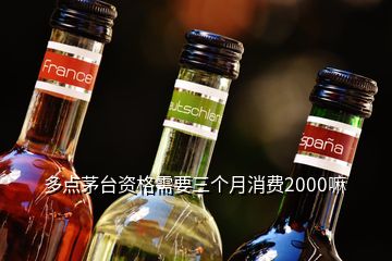 多點(diǎn)茅臺資格需要三個(gè)月消費(fèi)2000嘛