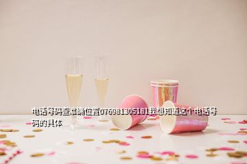 電話號(hào)碼查準(zhǔn)確位置076981305181我想知道這個(gè)電話號(hào)碼的具體