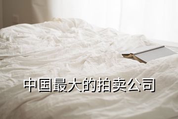 中國(guó)最大的拍賣公司