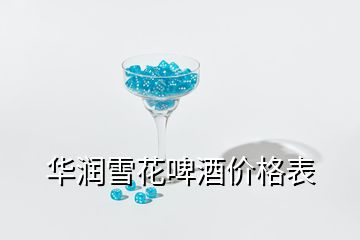 華潤雪花啤酒價格表