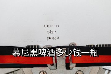 慕尼黑啤酒多少錢(qián)一瓶