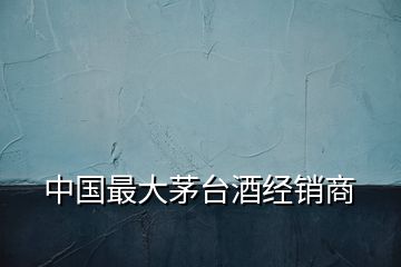 中國(guó)最大茅臺(tái)酒經(jīng)銷(xiāo)商