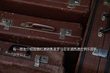 有一朋友介紹我做紅酒銷售是羅馬尼亞湖西酒莊俱樂(lè)部長(zhǎng)沙分公