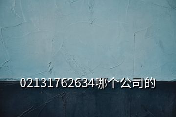 02131762634哪個(gè)公司的