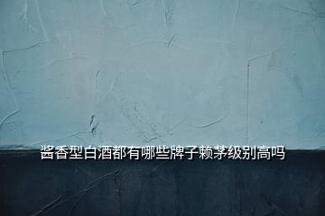 醬香型白酒都有哪些牌子賴(lài)茅級(jí)別高嗎