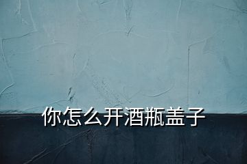 你怎么開(kāi)酒瓶蓋子