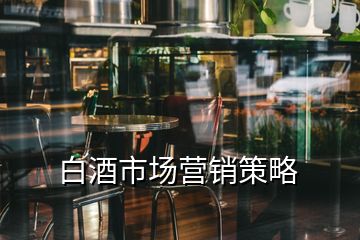 白酒市場(chǎng)營(yíng)銷(xiāo)策略