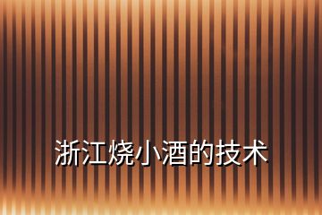 浙江燒小酒的技術(shù)
