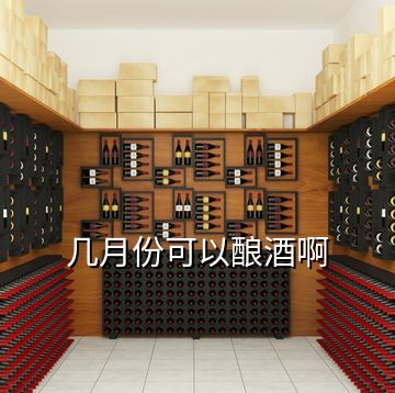 幾月份可以釀酒啊