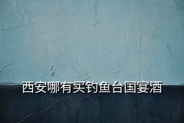 西安哪有買釣魚(yú)臺(tái)國(guó)宴酒