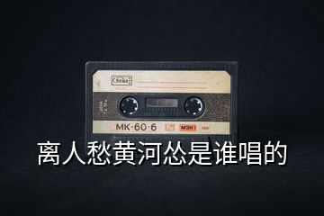 離人愁黃河慫是誰唱的