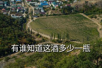 有誰(shuí)知道這酒多少一瓶