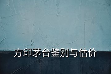 方印茅臺鑒別與估價(jià)