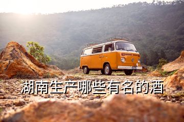 湖南生產哪些有名的酒