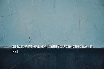 如何從瓶子的外觀上分辨出張裕解百納9294959698系列的區(qū)別