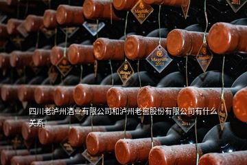 四川老瀘州酒業(yè)有限公司和瀘州老窖股份有限公司有什么關系