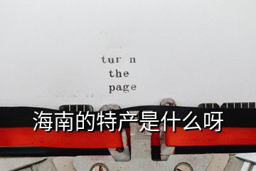 海南的特產(chǎn)是什么呀
