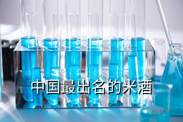 中國(guó)最出名的米酒