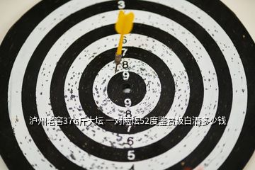 瀘州老窖376斤大壇 一對(duì)兩壇52度鑒賞級(jí)白酒多少錢