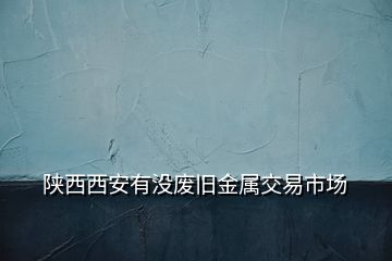陜西西安有沒(méi)廢舊金屬交易市場(chǎng)