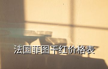 法國菲圖干紅價(jià)格表