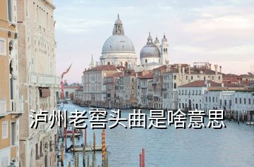 瀘州老窖頭曲是啥意思
