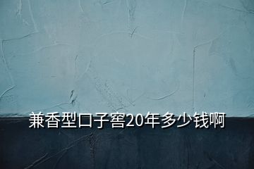 兼香型口子窖20年多少錢(qián)啊