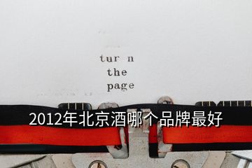 2012年北京酒哪個品牌最好