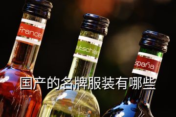 國產(chǎn)的名牌服裝有哪些