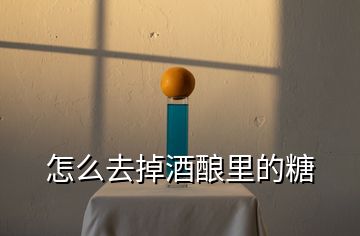 怎么去掉酒釀里的糖