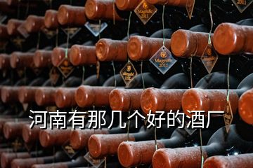 河南有那幾個(gè)好的酒廠