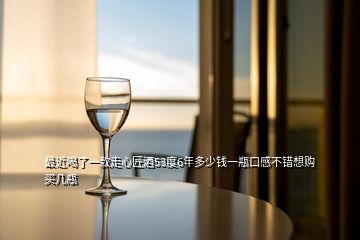 最近喝了一款走心匠酒53度6年多少錢一瓶口感不錯(cuò)想購買幾瓶