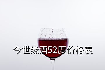 今世緣酒52度價(jià)格表