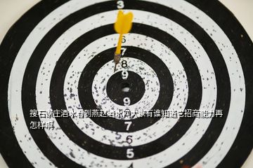 搜石家莊酒水看到燕趙酒水網(wǎng)大家有誰知道它招商能力再怎樣啊