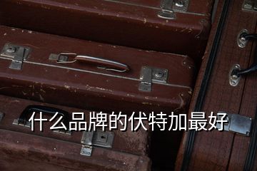 什么品牌的伏特加最好