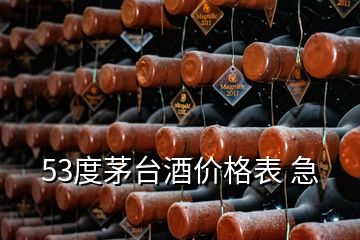 53度茅臺酒價格表 急