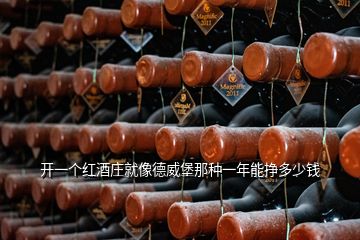 開(kāi)一個(gè)紅酒莊就像德威堡那種一年能掙多少錢