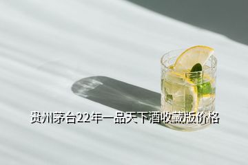 貴州茅臺(tái)22年一品天下酒收藏版價(jià)格