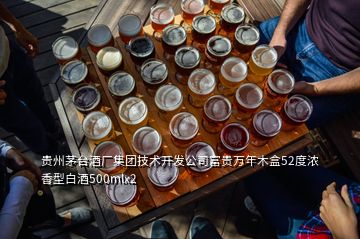 貴州茅臺酒廠集團技術開發(fā)公司富貴萬年木盒52度濃香型白酒500mlx2