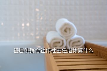 基層供銷(xiāo)合社作社主任退休算什么