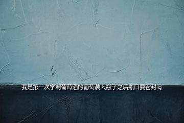我是第一次學制葡萄酒的葡萄裝入瓶子之后瓶口要密封嗎